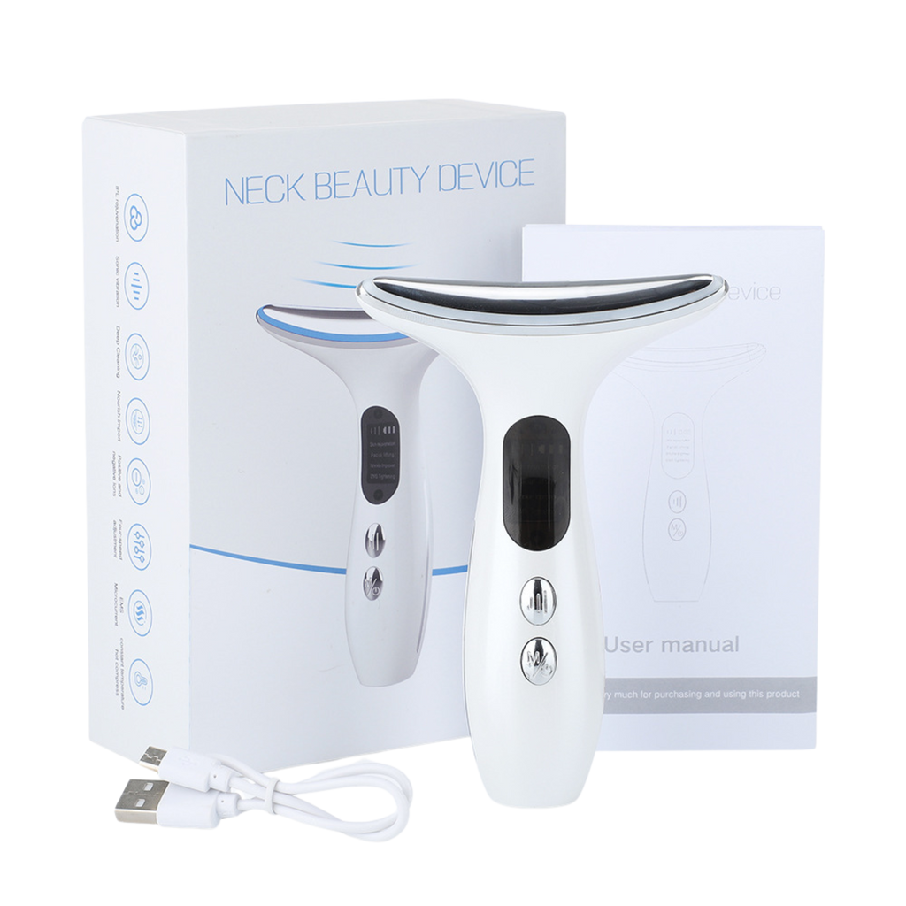 Masajeador facial con calor y luz LED