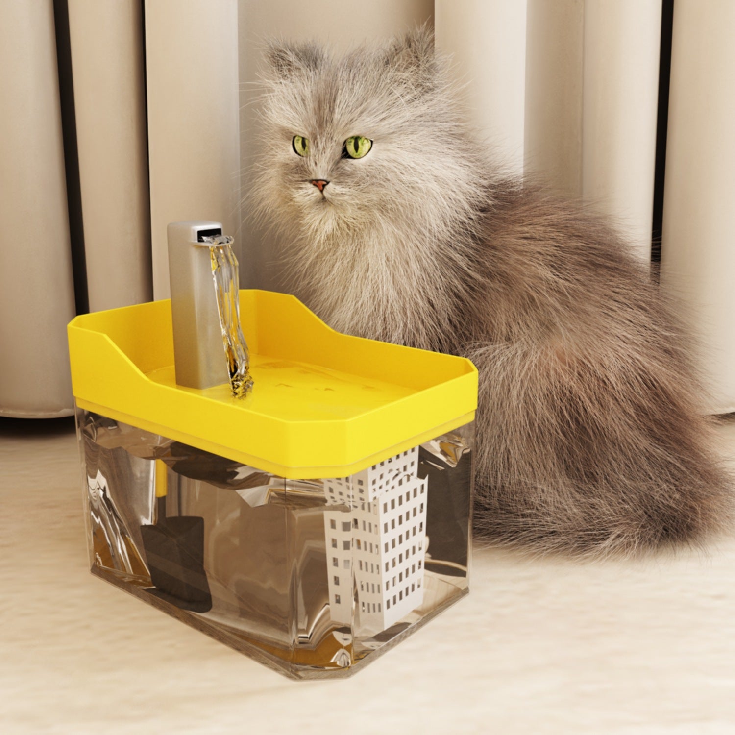 Fuente de Agua Inteligente para Mascotas – Dispensador Automático de Agua para Gatos, Purificador de Agua Fresca, Bebedero Recargable y Ecológico de PP Resistente